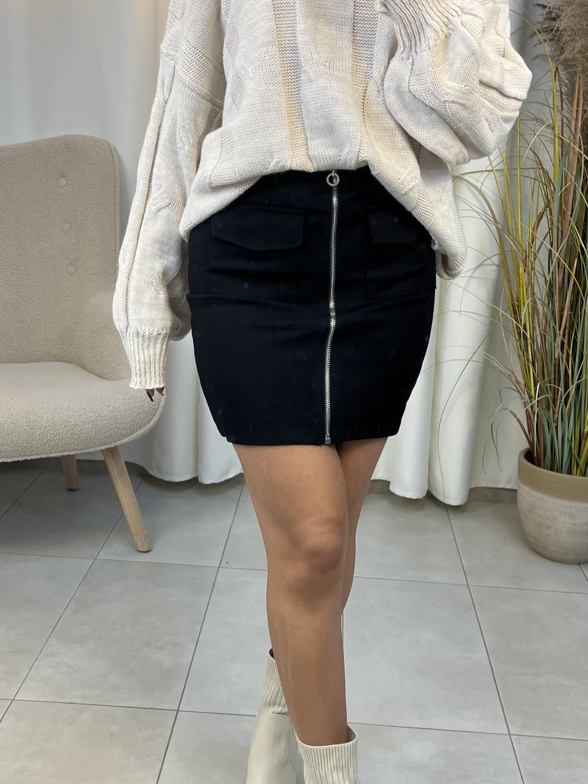 Falda Cremallera Negro - Imagen 3