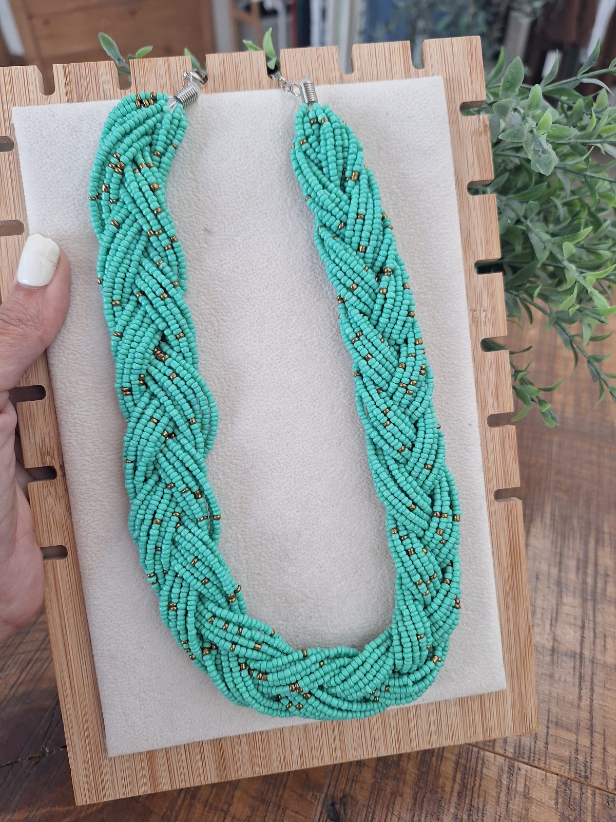 Collar Trenzado Verde
