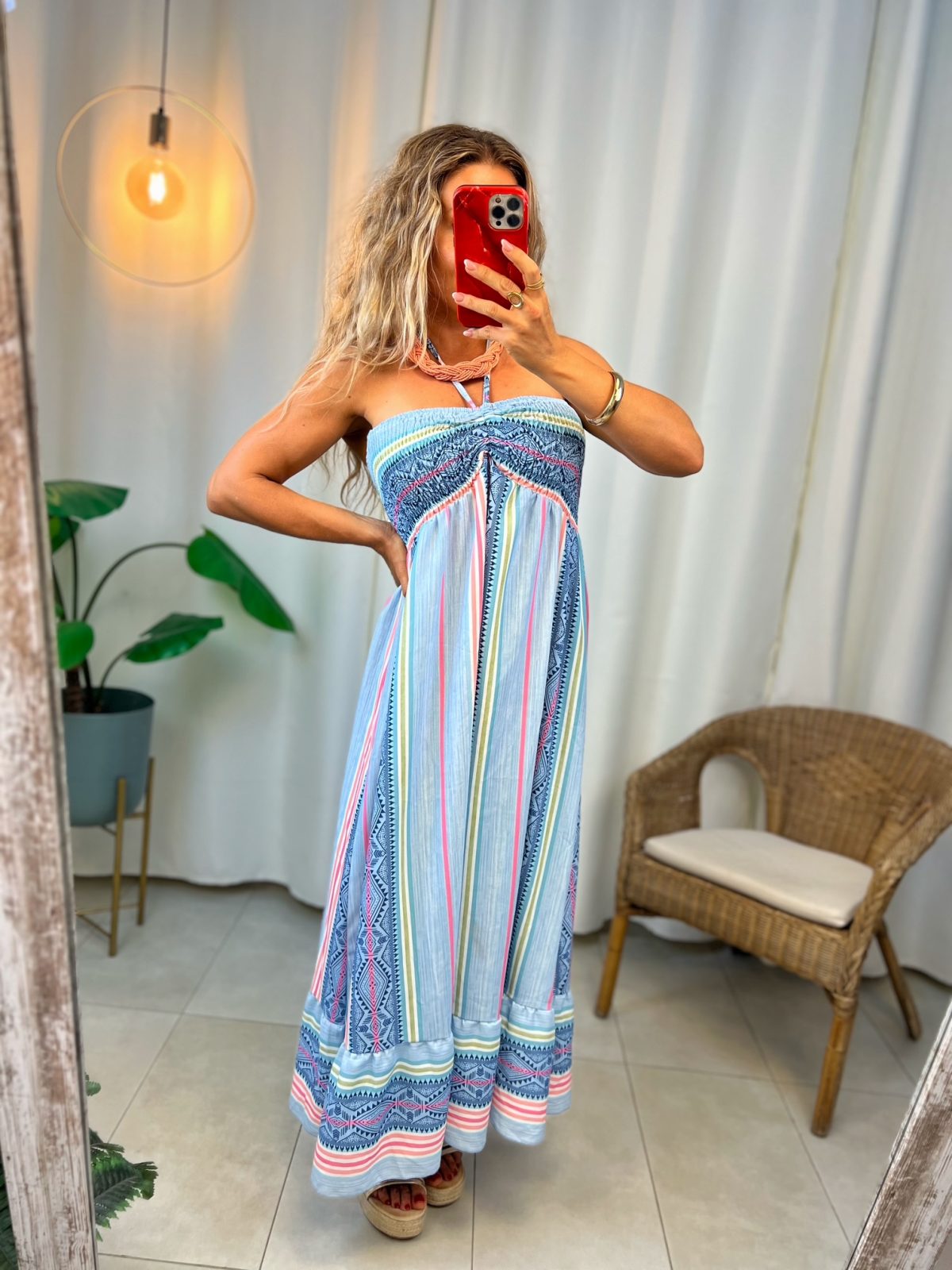 Vestido Cairo Celeste - Imagen 7
