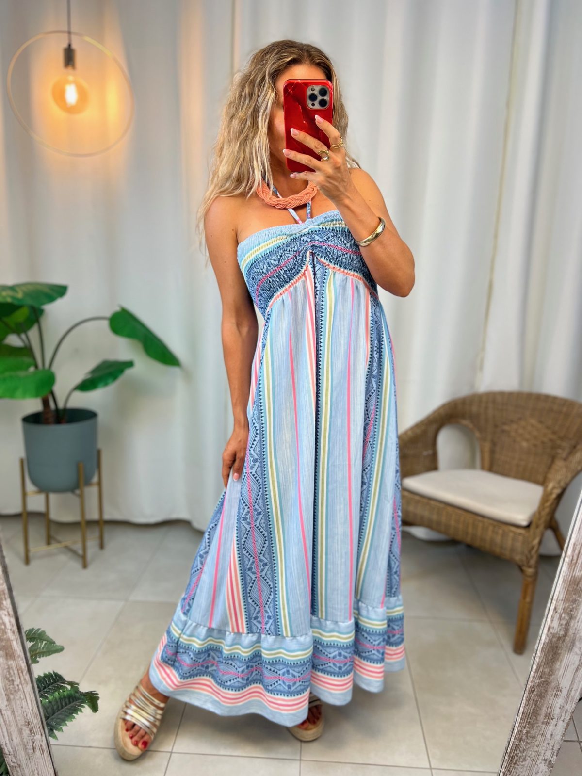 Vestido Cairo Celeste - Imagen 2
