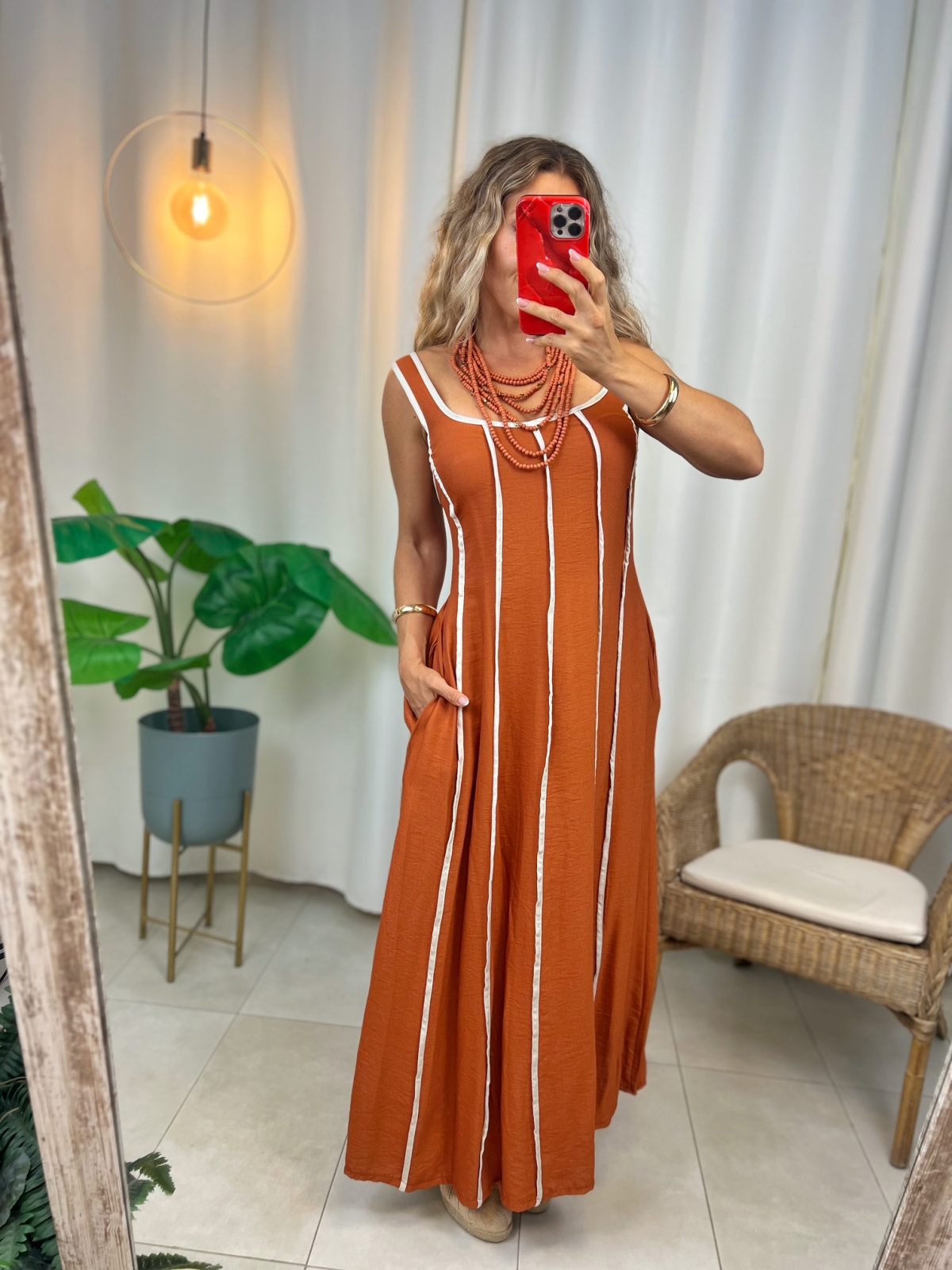 Vestido Sorella Teja - Imagen 3
