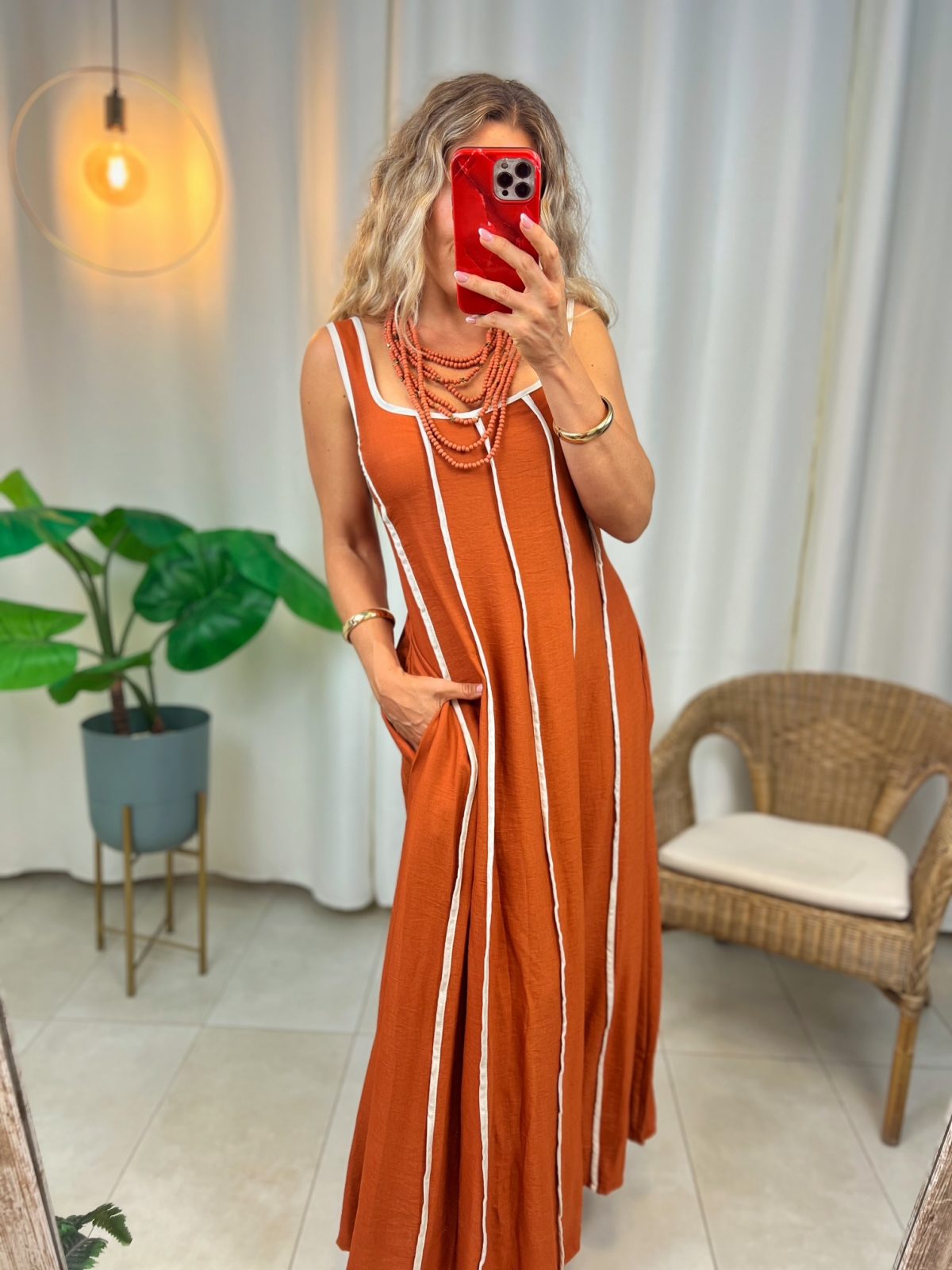 Vestido Sorella Teja