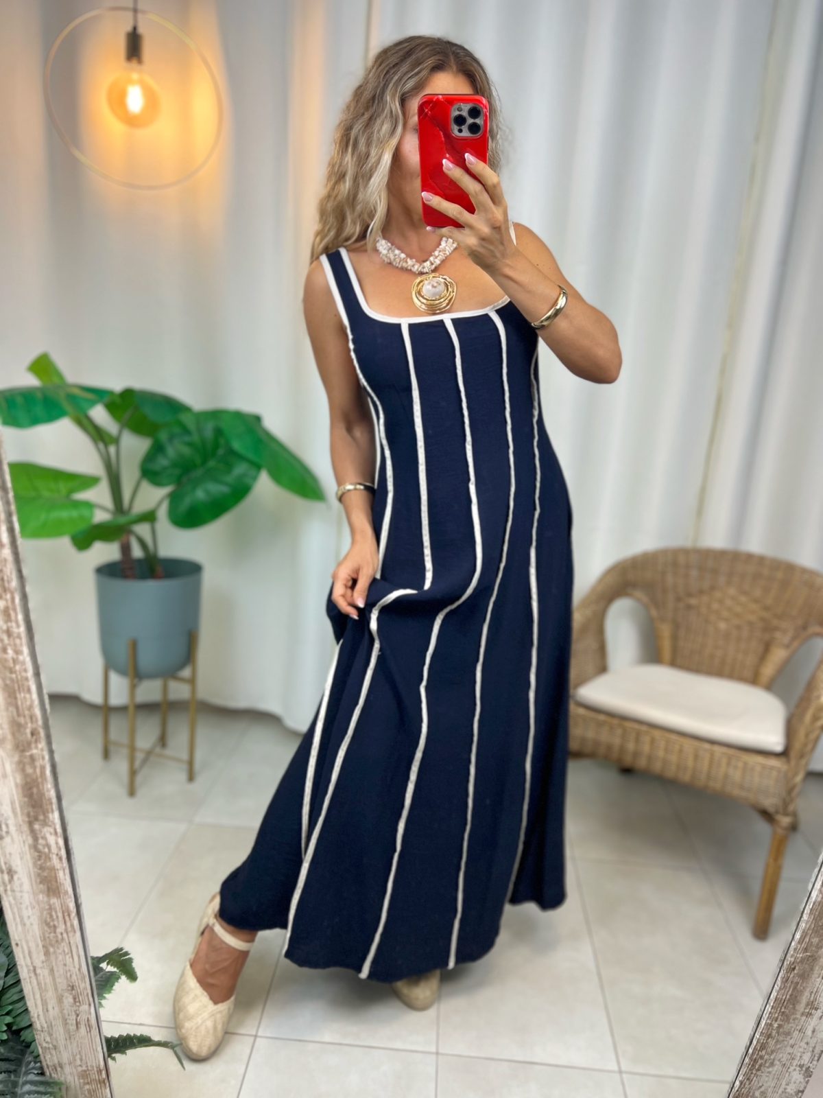 Vestido Sorella Azul Marino