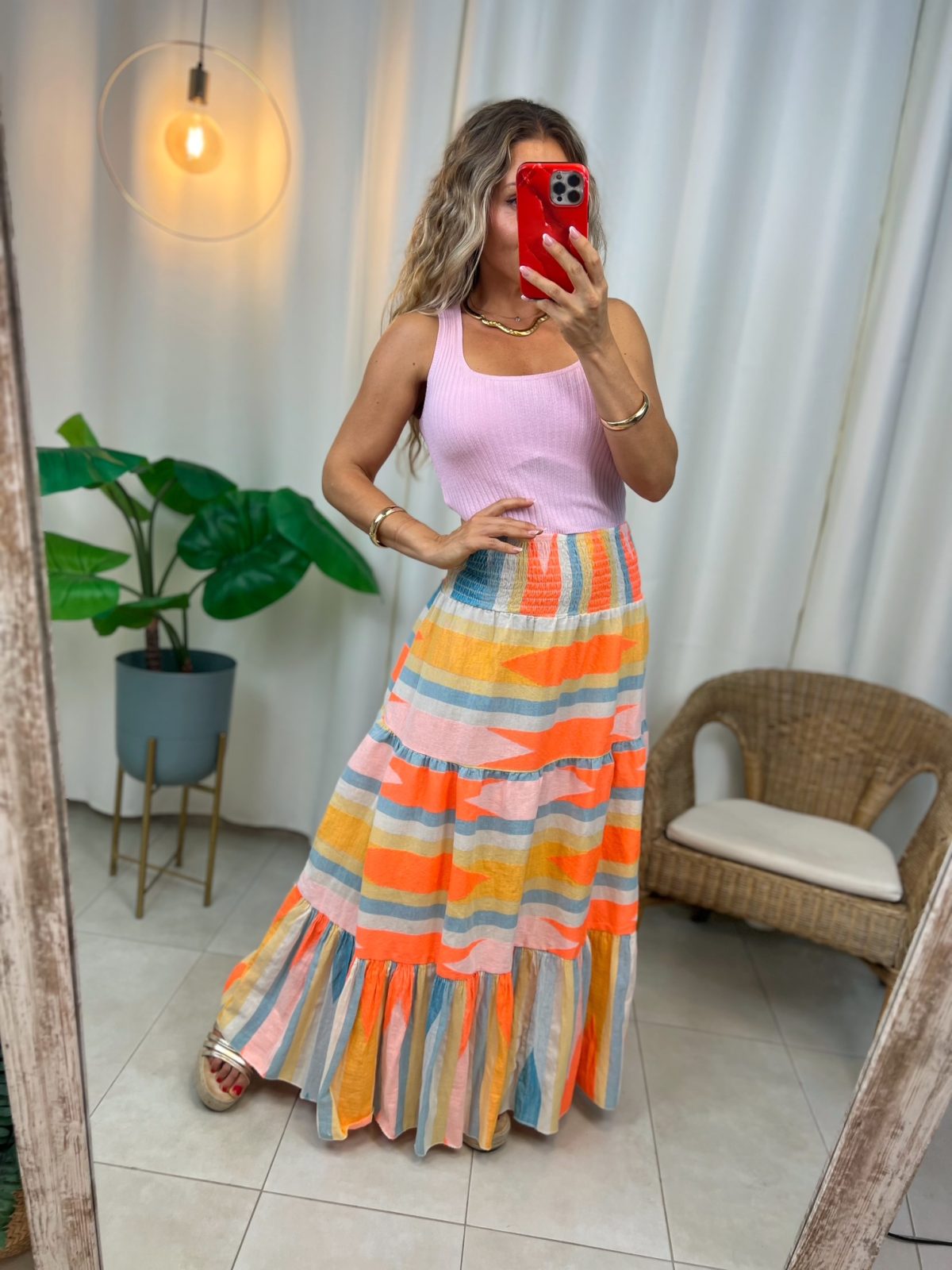 Falda Índalo Rosa