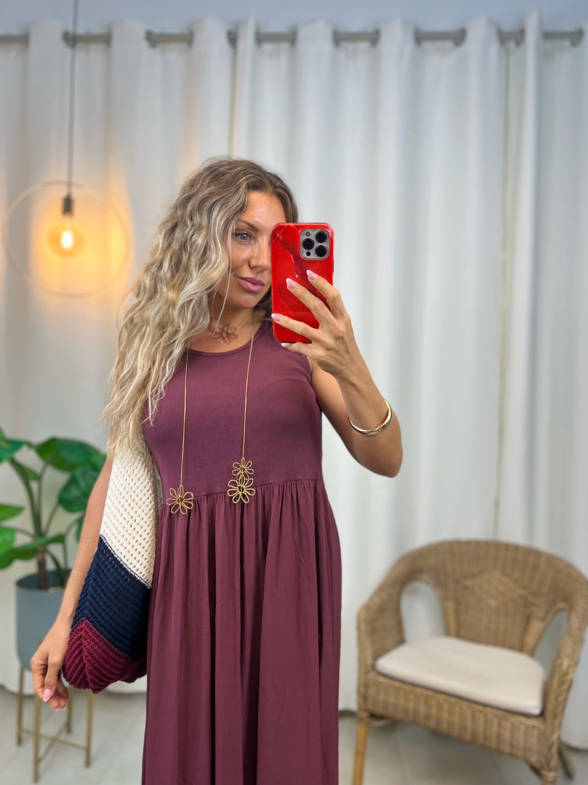 Vestido Olga Burdeos - Imagen 3