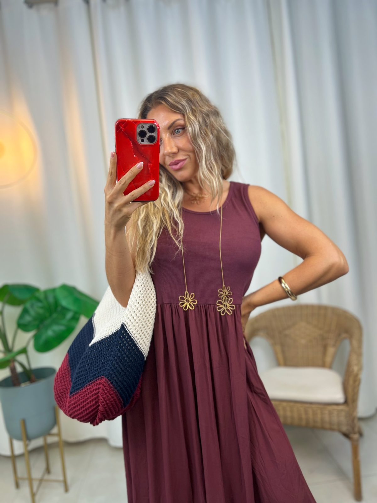 Vestido Olga Burdeos - Imagen 4