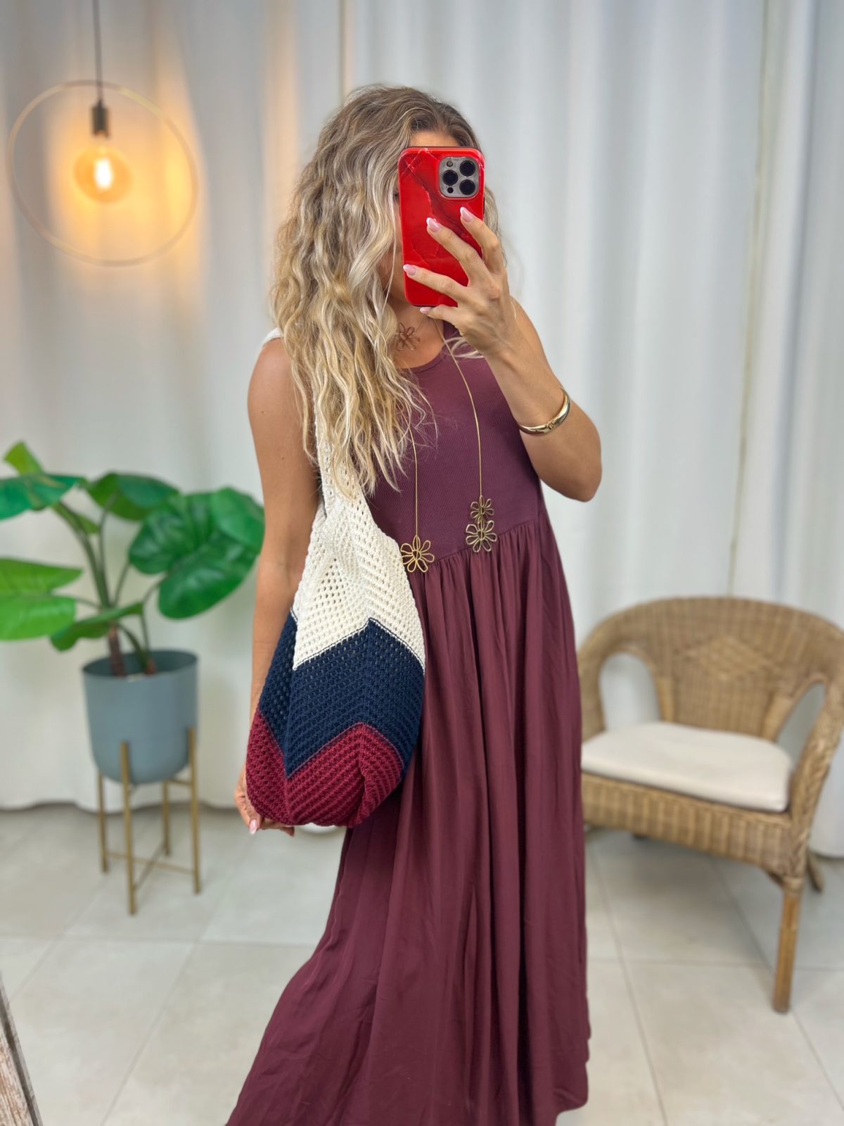 Vestido Olga Burdeos - Imagen 2