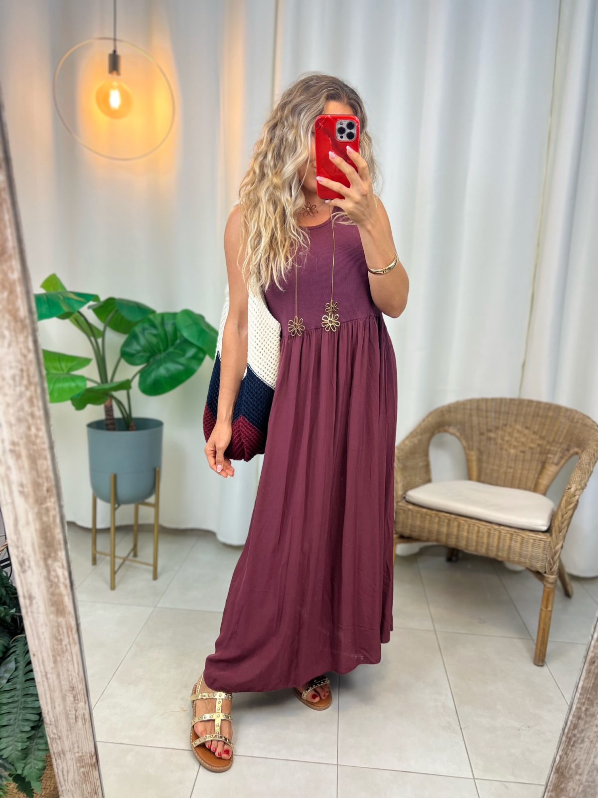 Vestido Olga Burdeos - Imagen 6