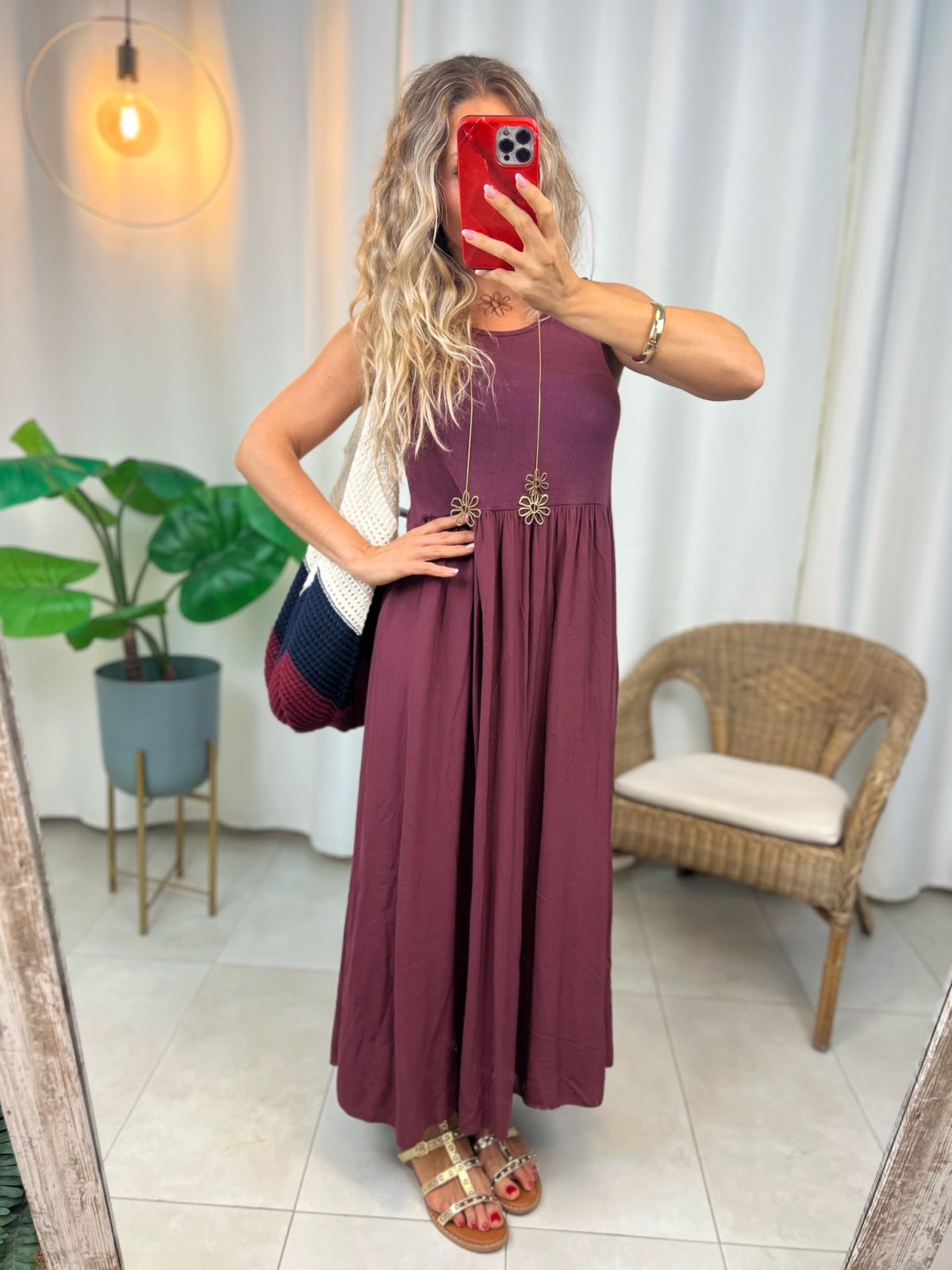 Vestido Olga Burdeos - Imagen 5