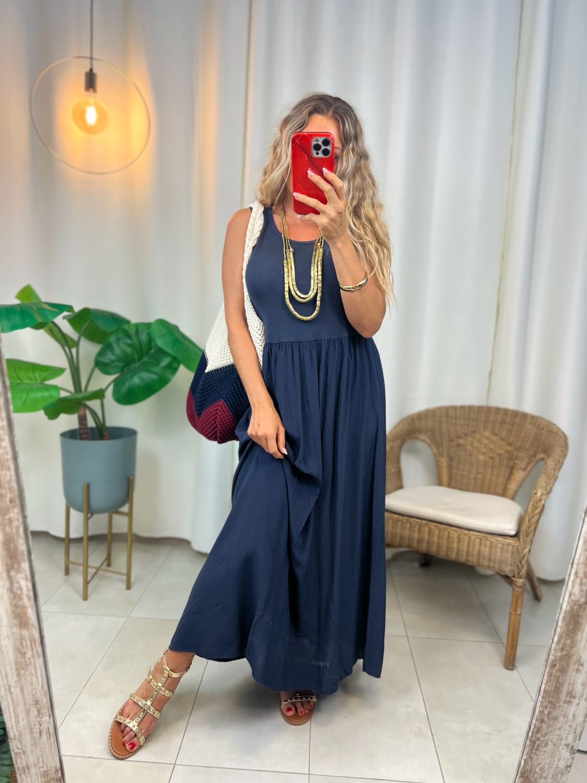 Vestido Olga Azul Marino - Imagen 3