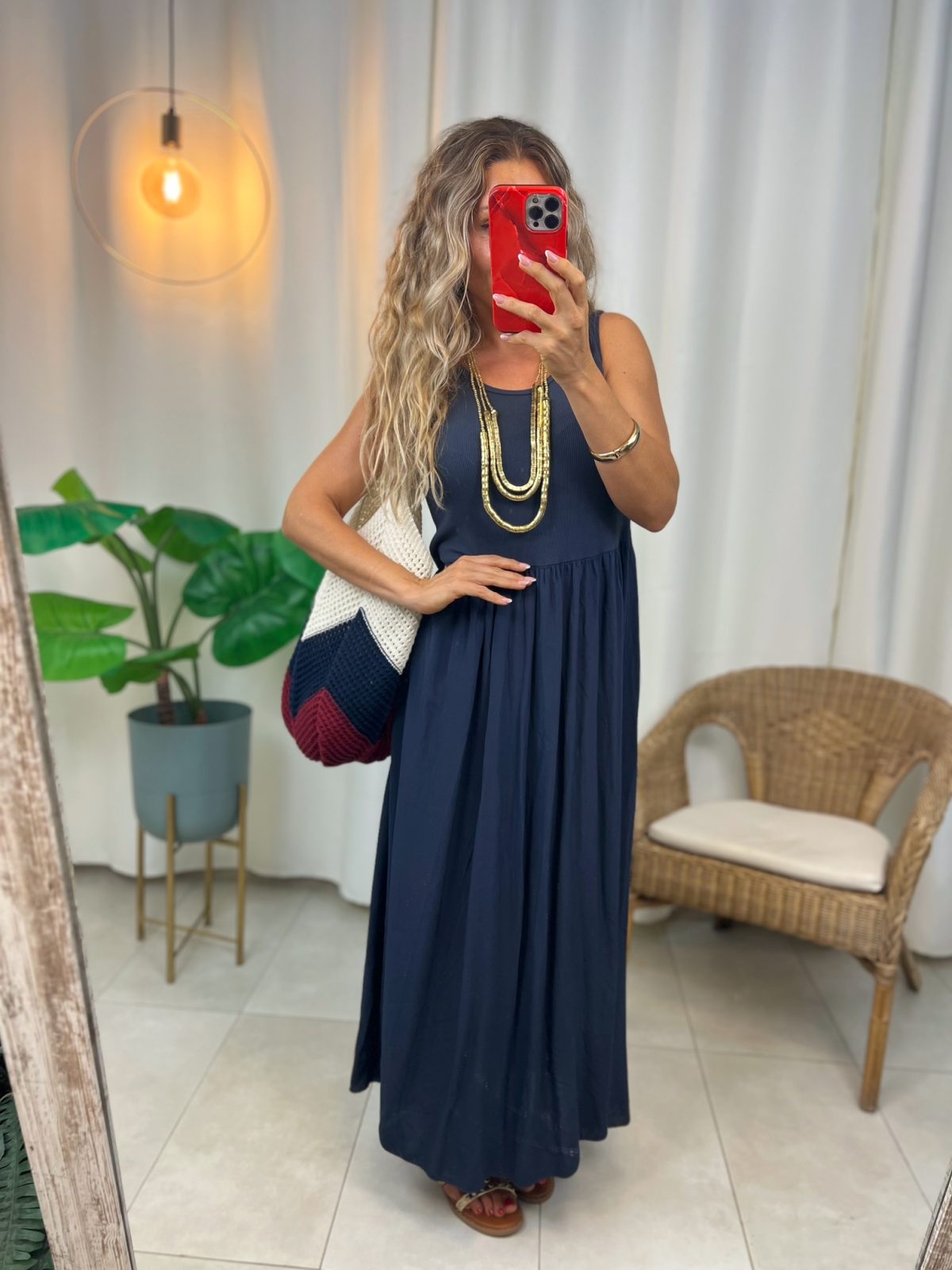 Vestido Olga Azul Marino - Imagen 5