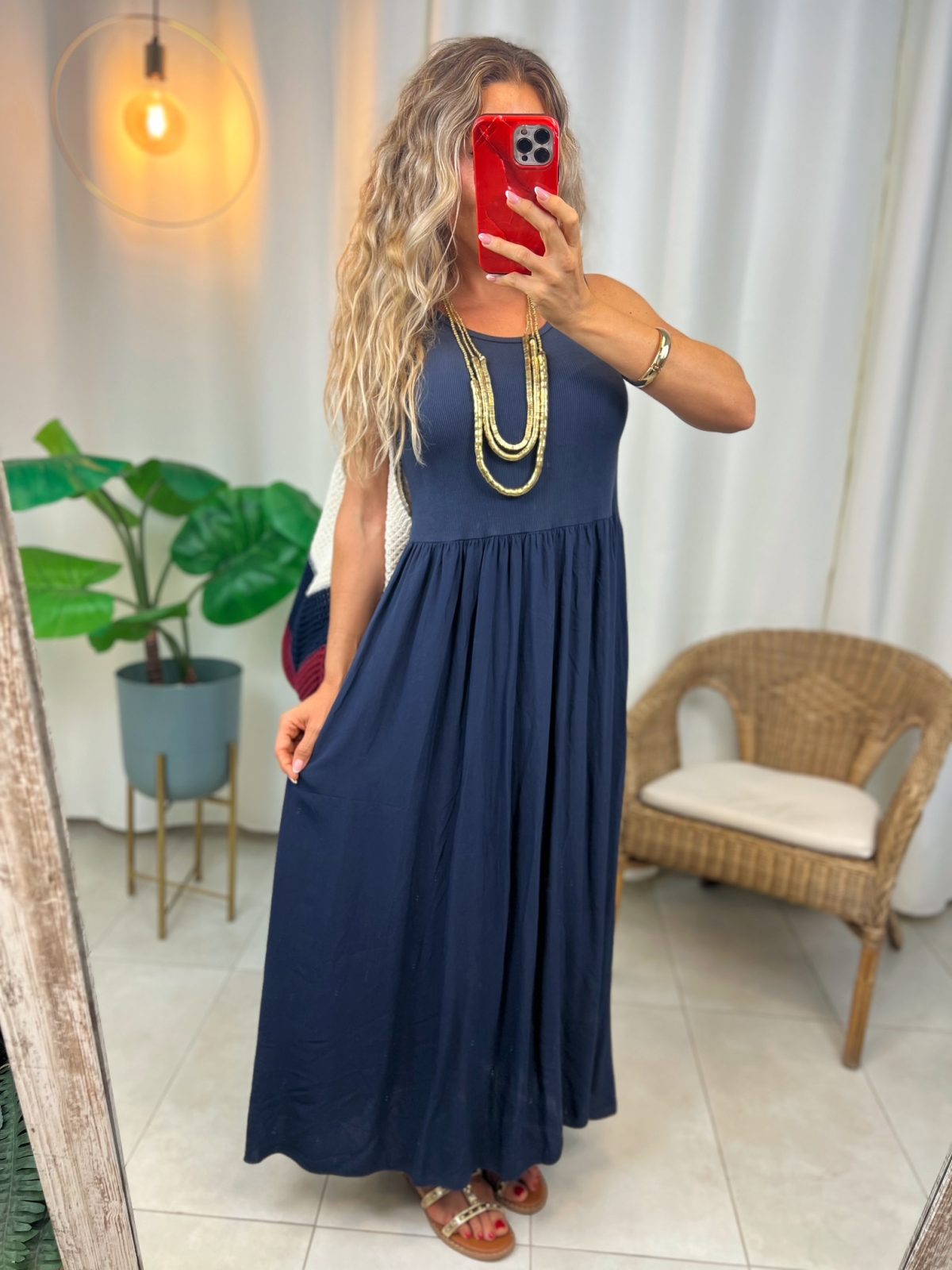 Vestido Olga Azul Marino