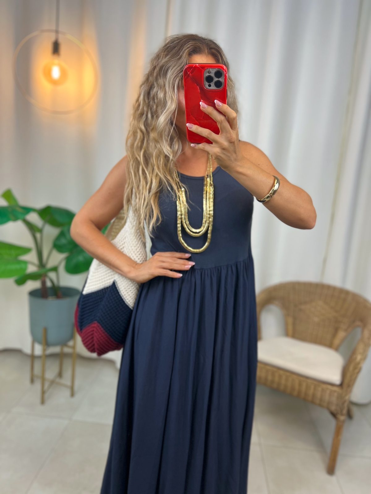 Vestido Olga Azul Marino - Imagen 4