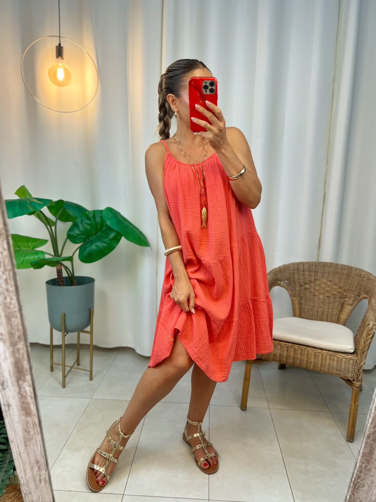 Vestido Caribú Coral - Imagen 3