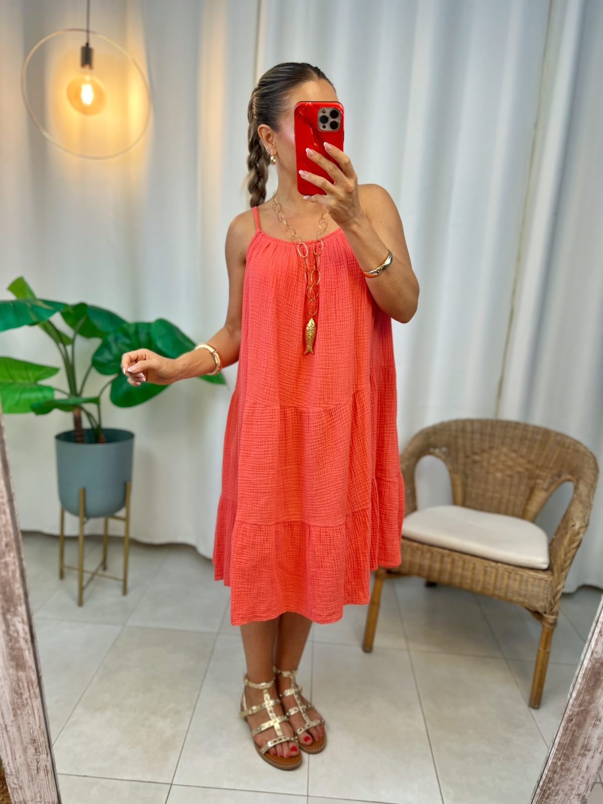Vestido Caribú Coral