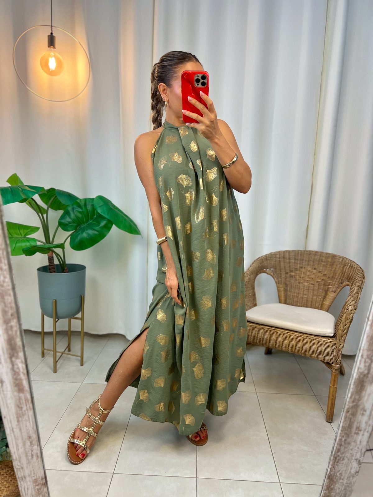 Vestido Ginkgo Verde - Imagen 3