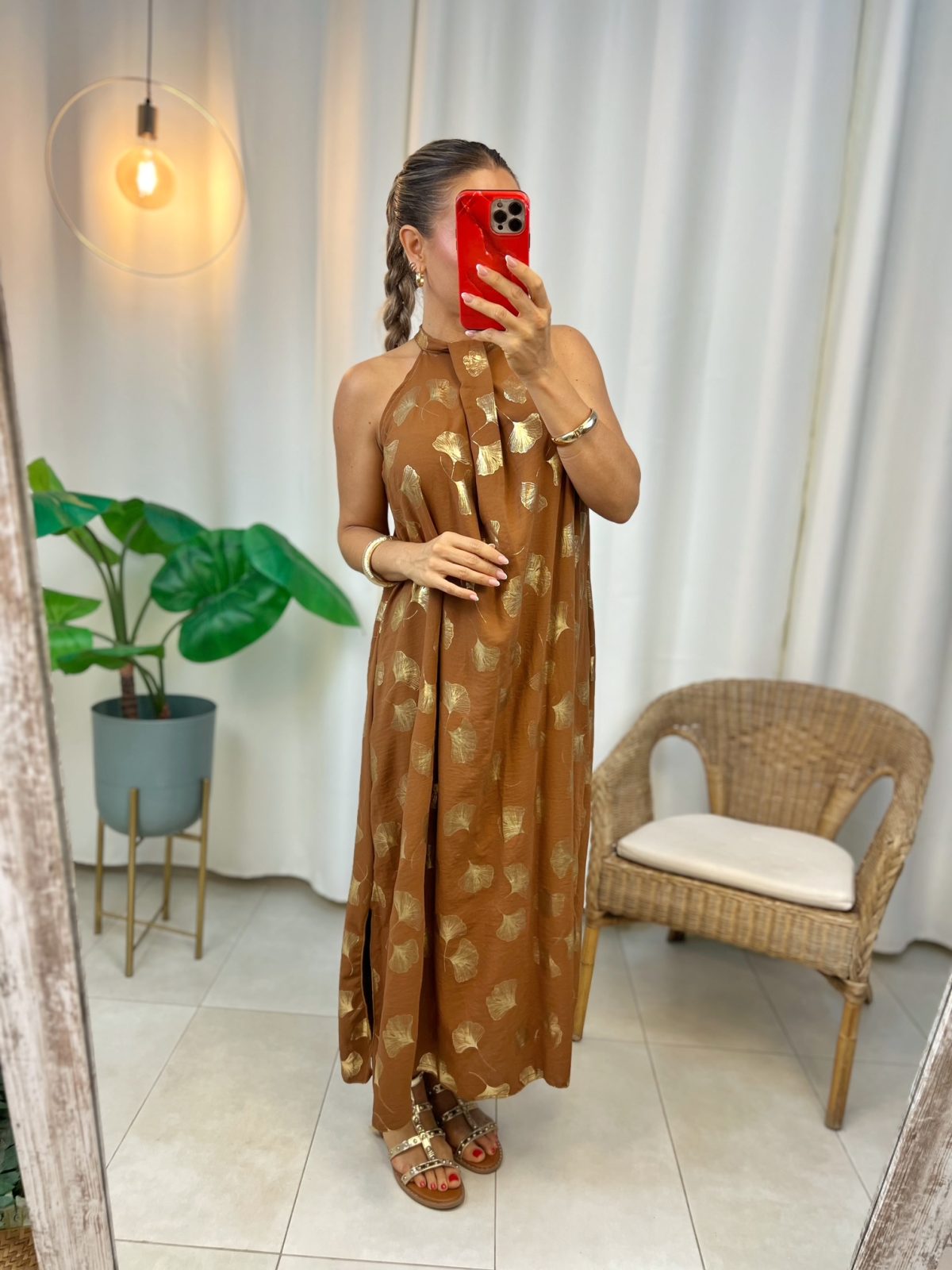 Vestido Ginkgo Marrón