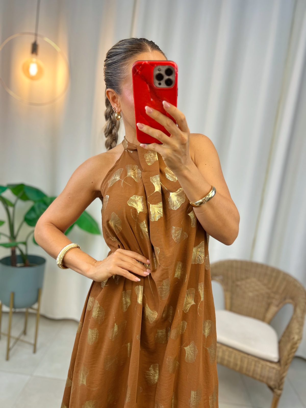 Vestido Ginkgo Marrón - Imagen 4