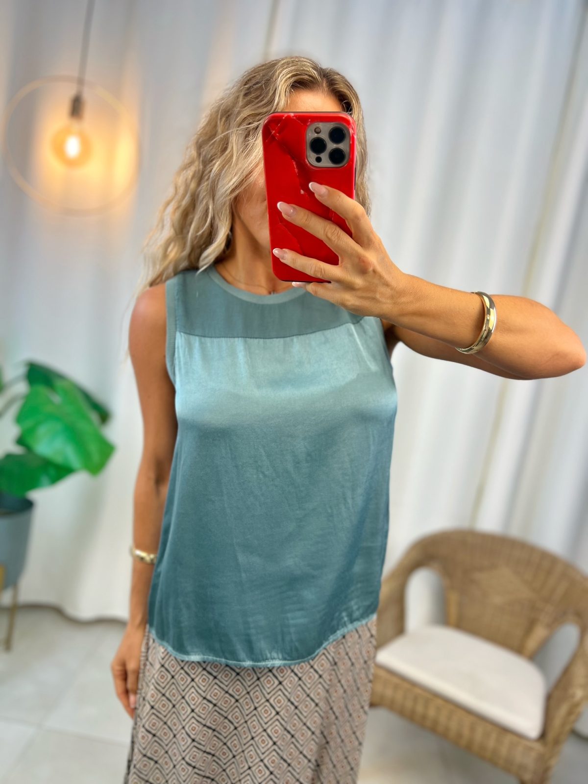 Blusa Celia Aguamarina