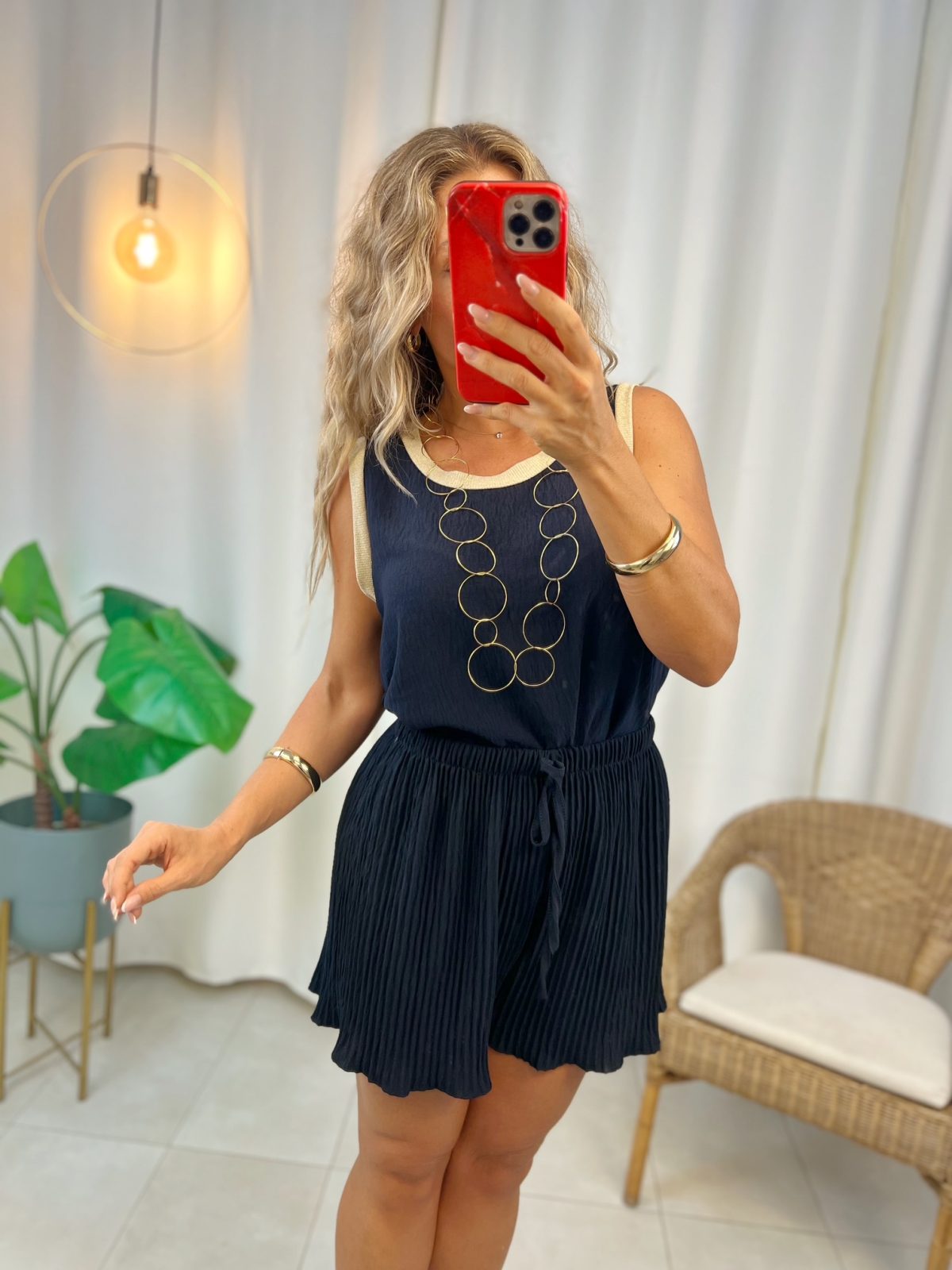 Blusa Olivia Azul Marino - Imagen 3